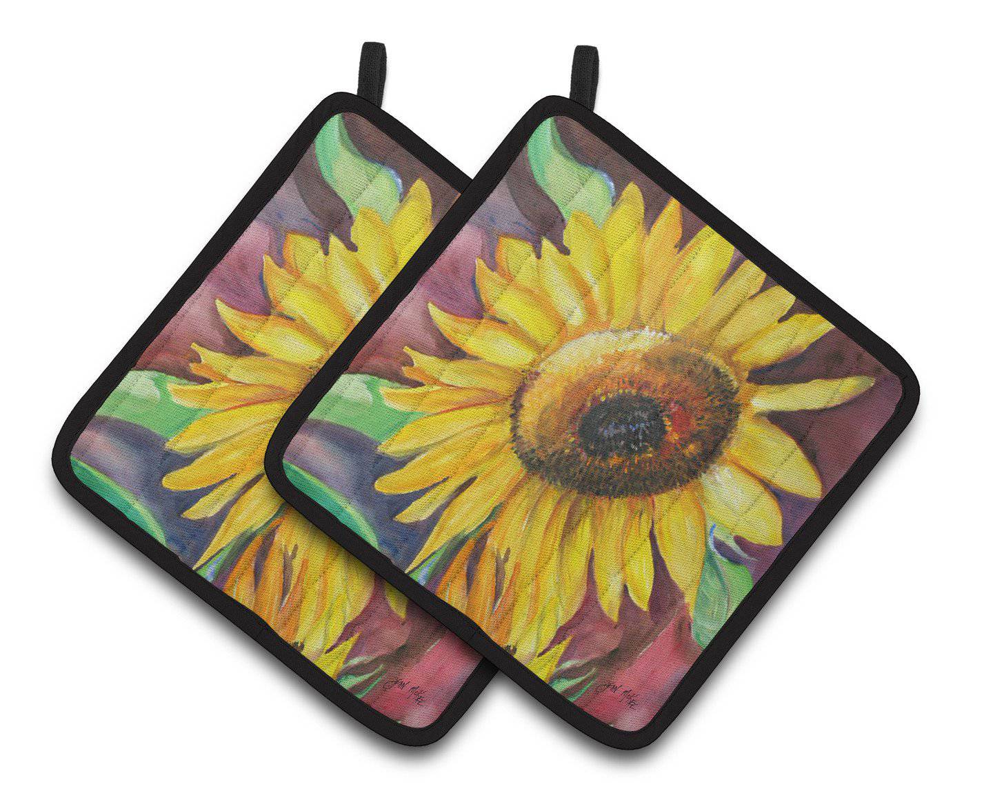 Sunflowers Pot Holders - Set of 2 Decorative Kitchen Helpers | Made in the USA JMK1268PTHD