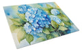 Hydrangeas in Watercolor Glass Cutting Boards – Durable, Decorative Kitchen Art Large DAC1580LCB