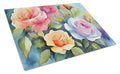 Roses in Watercolor Glass Cutting Boards – Durable, Decorative Kitchen Art Large DAC1608LCB