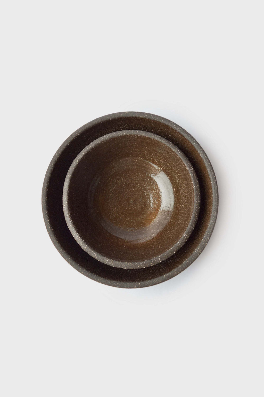 Handmade Dark Stoneware Bowl "Pumpernickel"