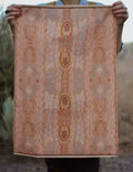 Western Harvest in Dusty Rose Rustic Farmhouse Kitchen Tea Towel