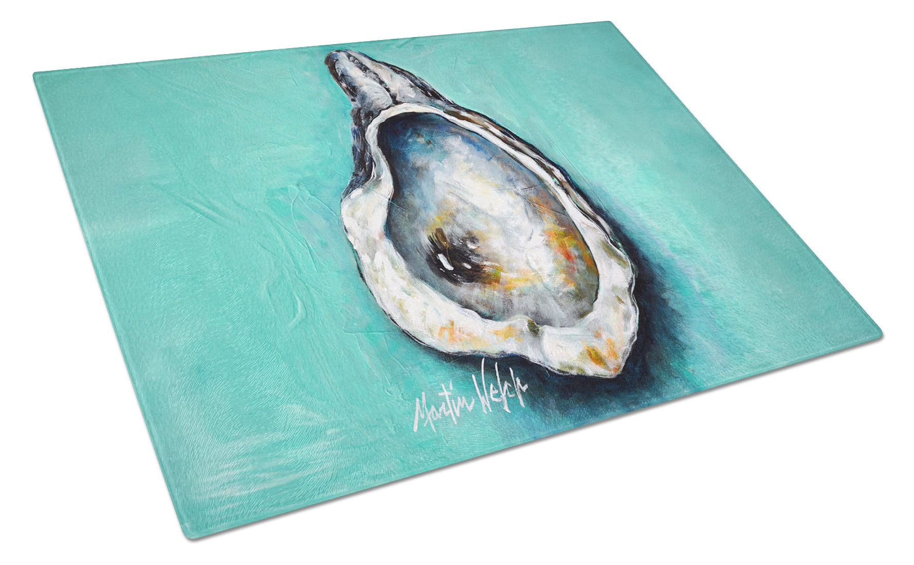 Aqua Pearl Oyster Glass Cutting Boards – Durable, Decorative Kitchen Art