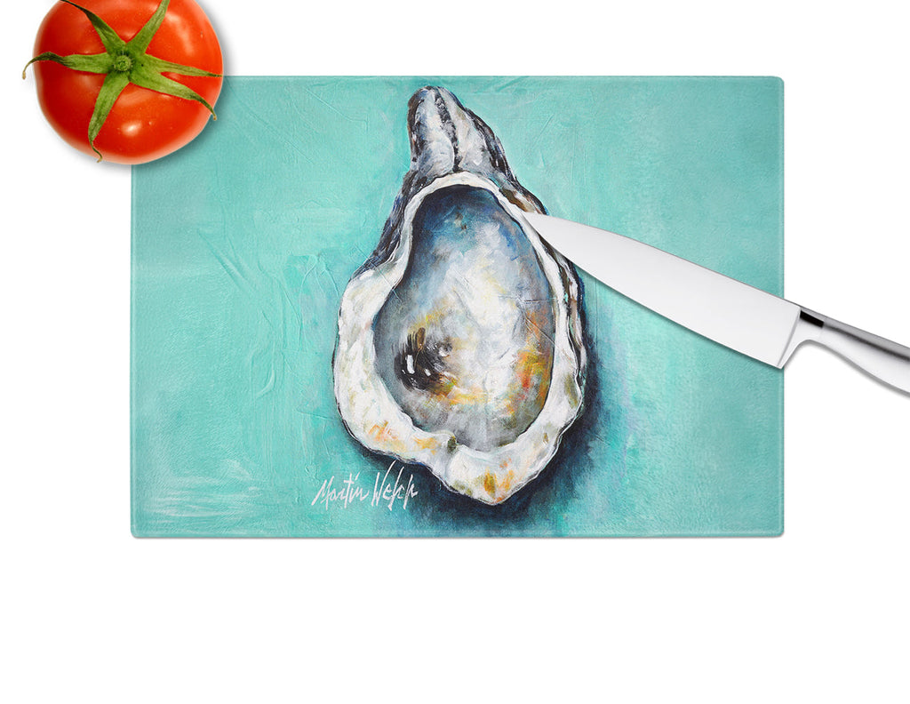 Aqua Pearl Oyster Glass Cutting Boards – Durable, Decorative Kitchen Art