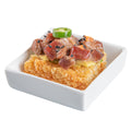 Chef 101 Square White Porcelain Mini Dish - 2 1/2" x 2 1/2" x 3/4" - 10 count box