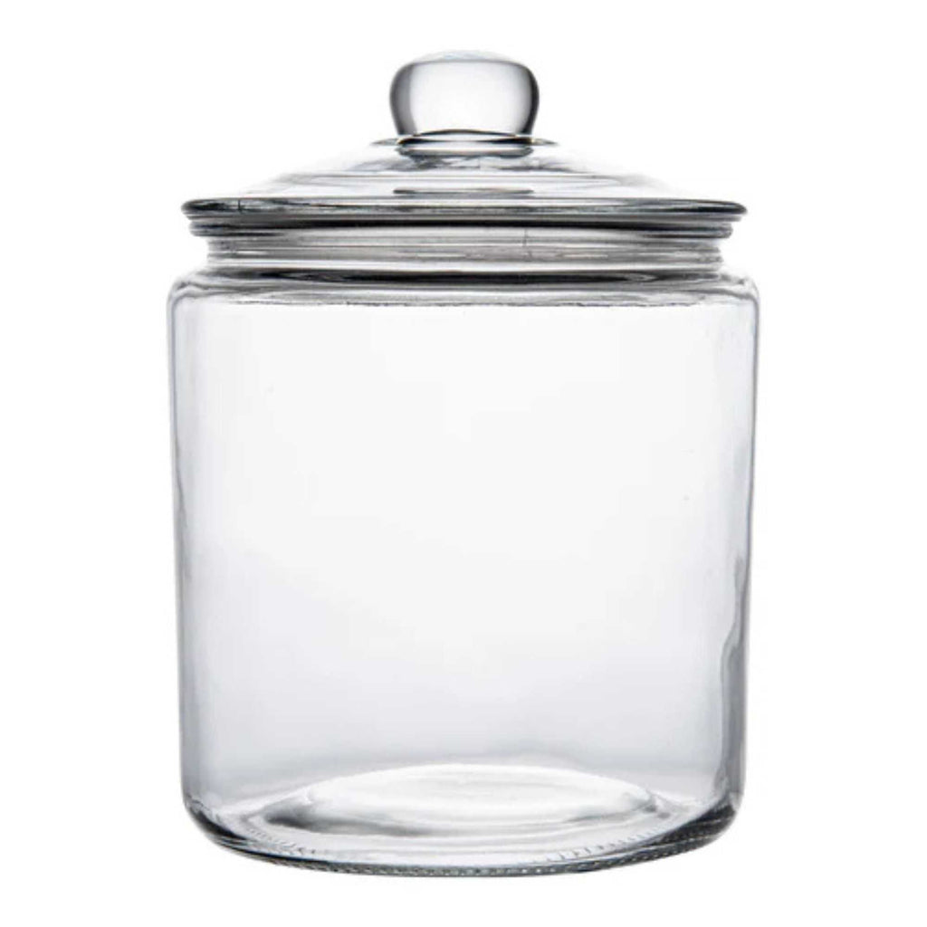 Vetri 1 gal Glass Storage Jar - with Glass Lid - 7" x 7" x 9 3/4" - 1 count box