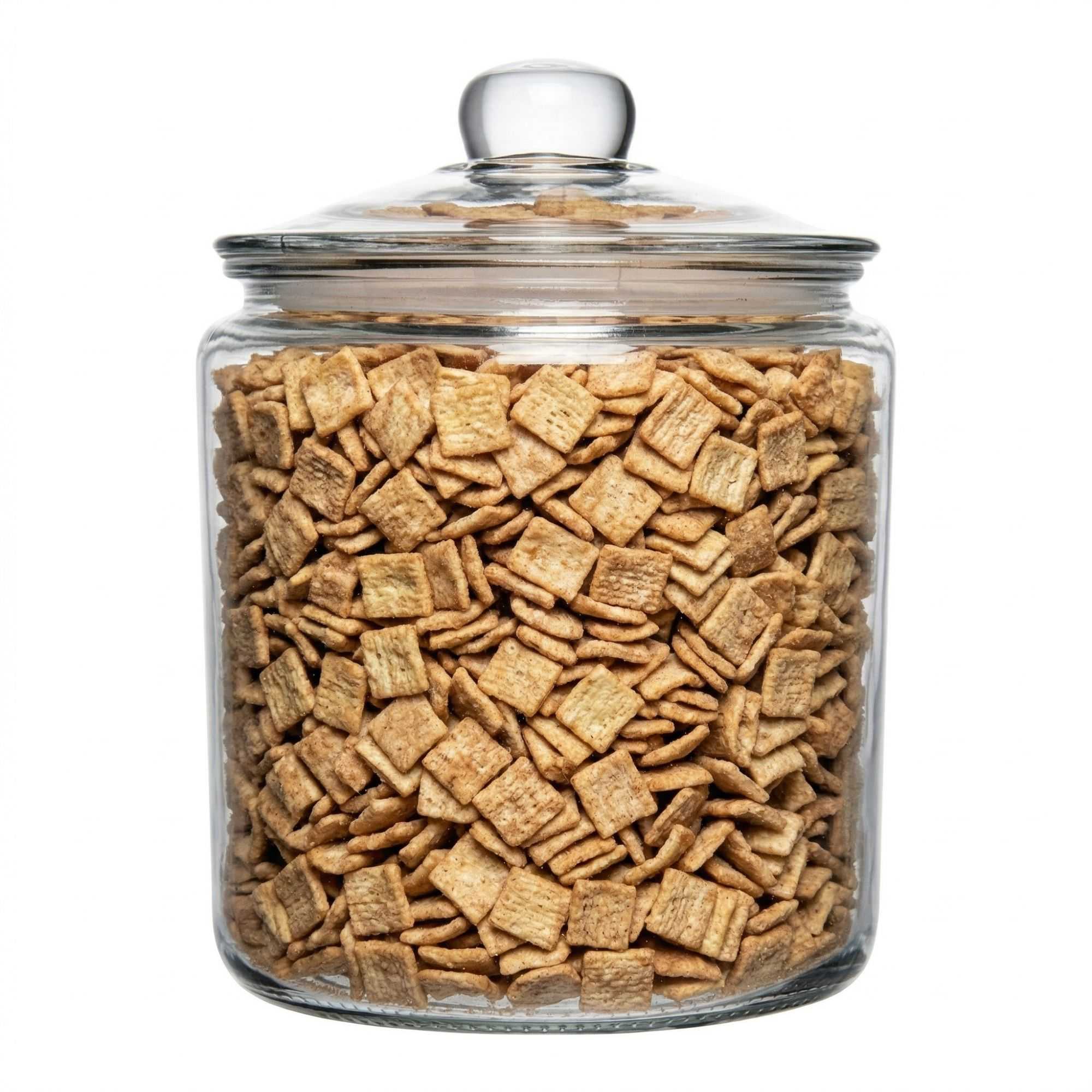 Vetri 1 gal Glass Storage Jar - with Glass Lid - 7" x 7" x 9 3/4" - 1 count box