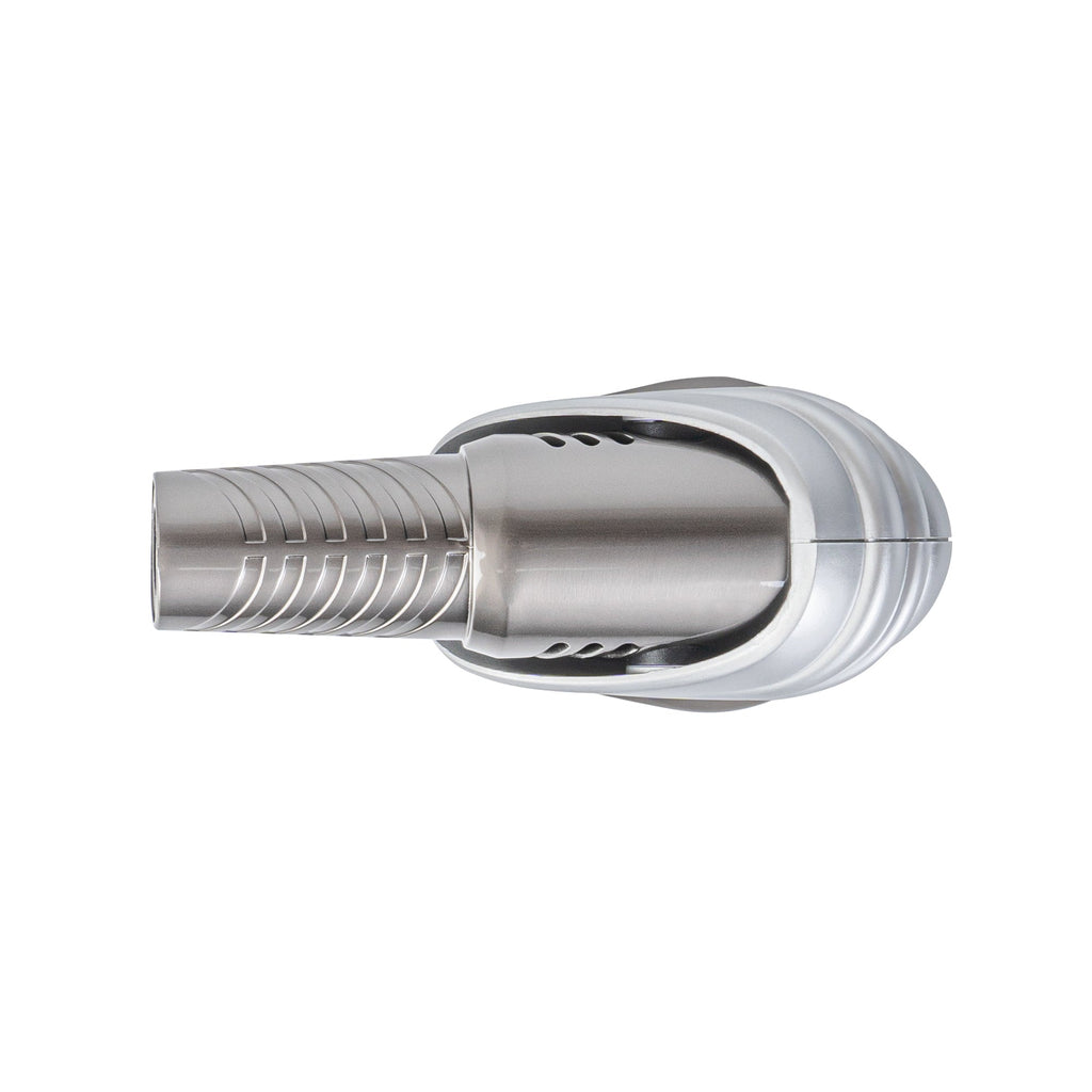 RW Pyro Silver Butane Kitchen Torch - Adjustable Dial, Rotating Angle - 4 1/4'' x 2 3/4'' x 6'' - 1 count box