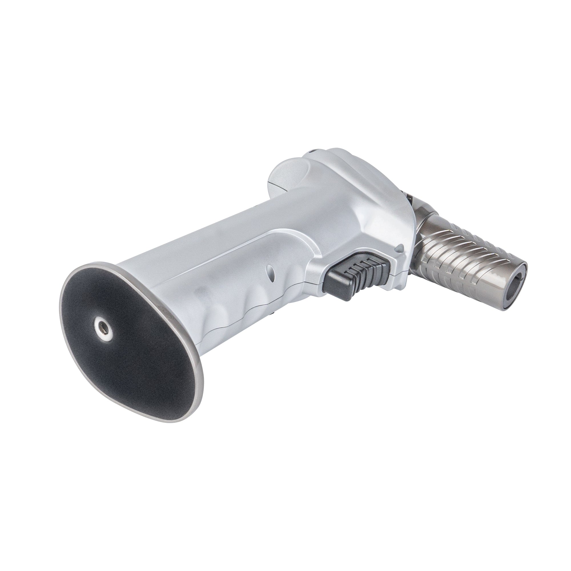 RW Pyro Silver Butane Kitchen Torch - Adjustable Dial, Rotating Angle - 4 1/4'' x 2 3/4'' x 6'' - 1 count box