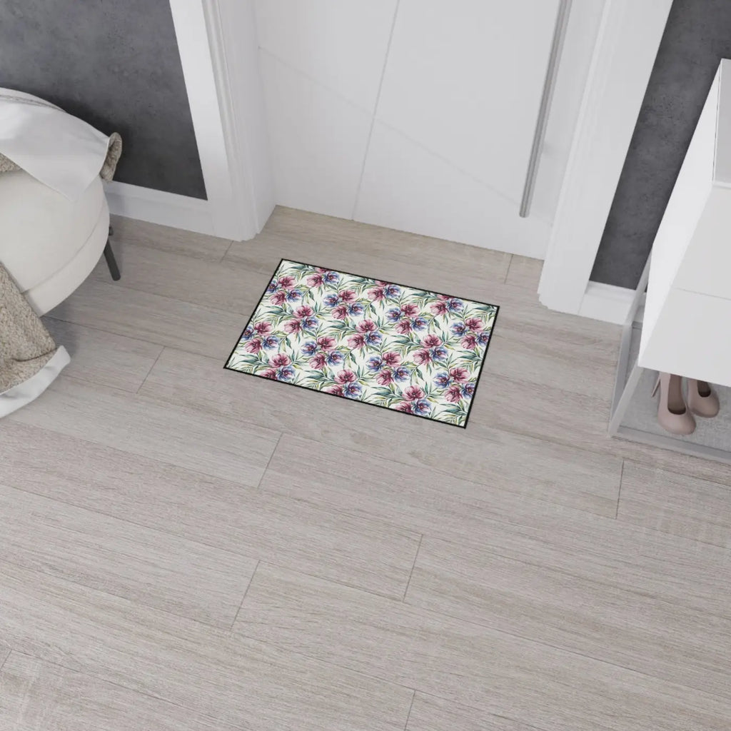 Floral Heavy Duty Floor Mat - Slip Resistant Kitchen - Dipaliz