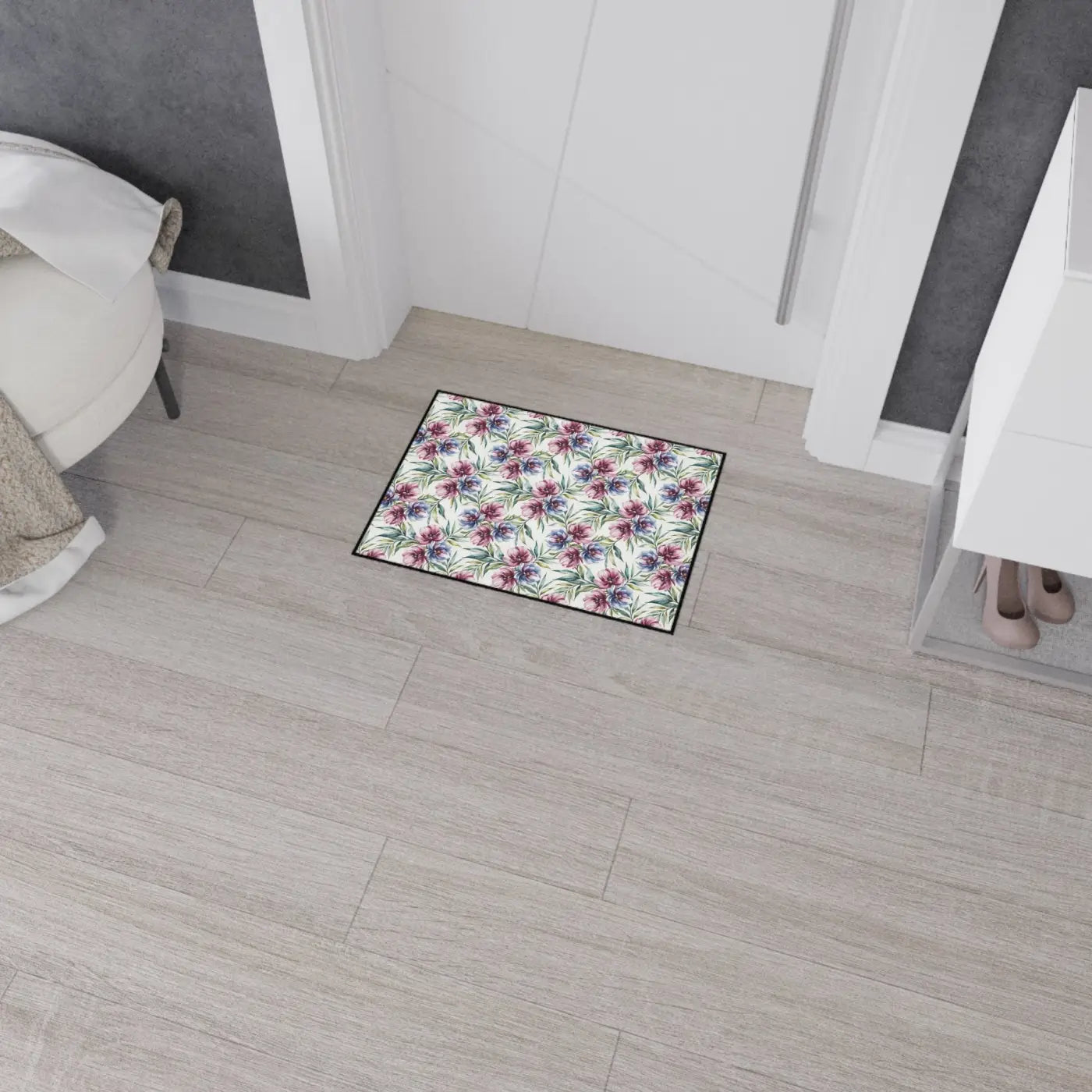 Floral Heavy Duty Floor Mat - Slip Resistant Kitchen - Dipaliz