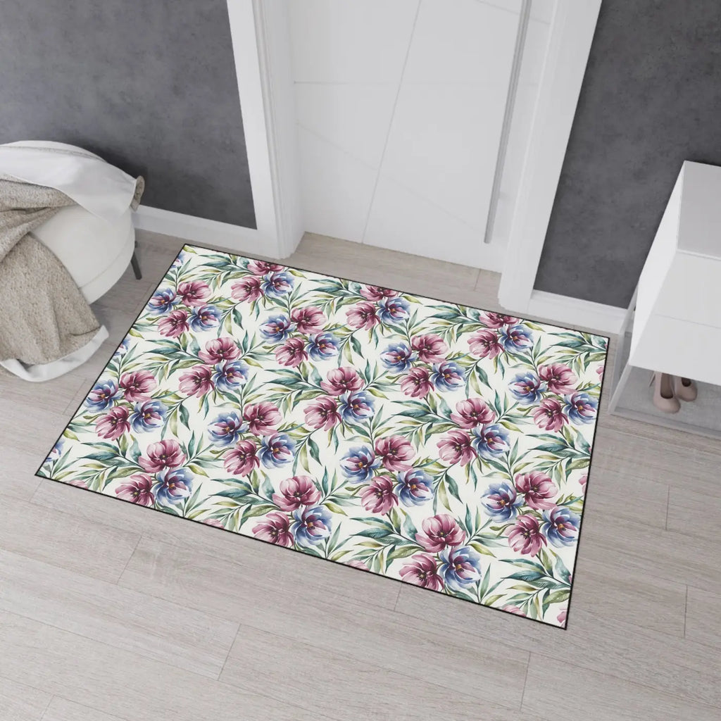 Floral Heavy Duty Floor Mat - Slip Resistant Kitchen - Dipaliz