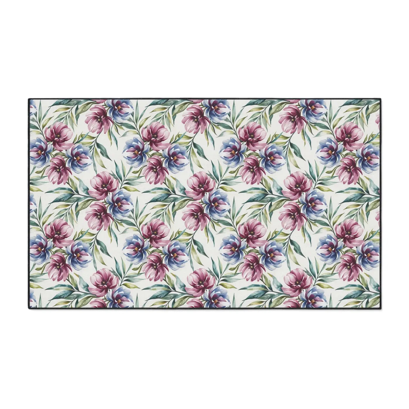 Floral Heavy Duty Floor Mat - Slip Resistant Kitchen - Dipaliz