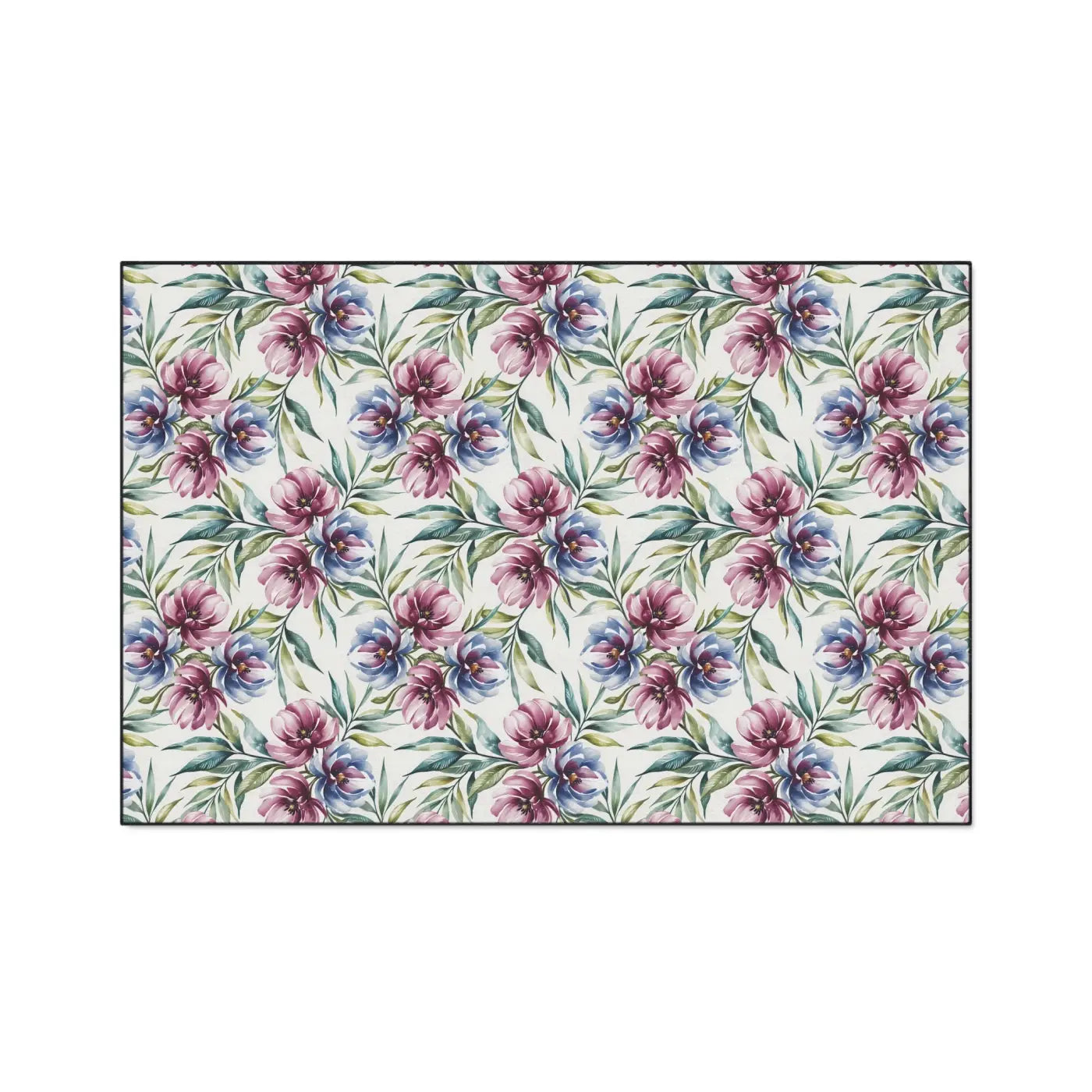 Floral Heavy Duty Floor Mat - Slip Resistant Kitchen - Dipaliz