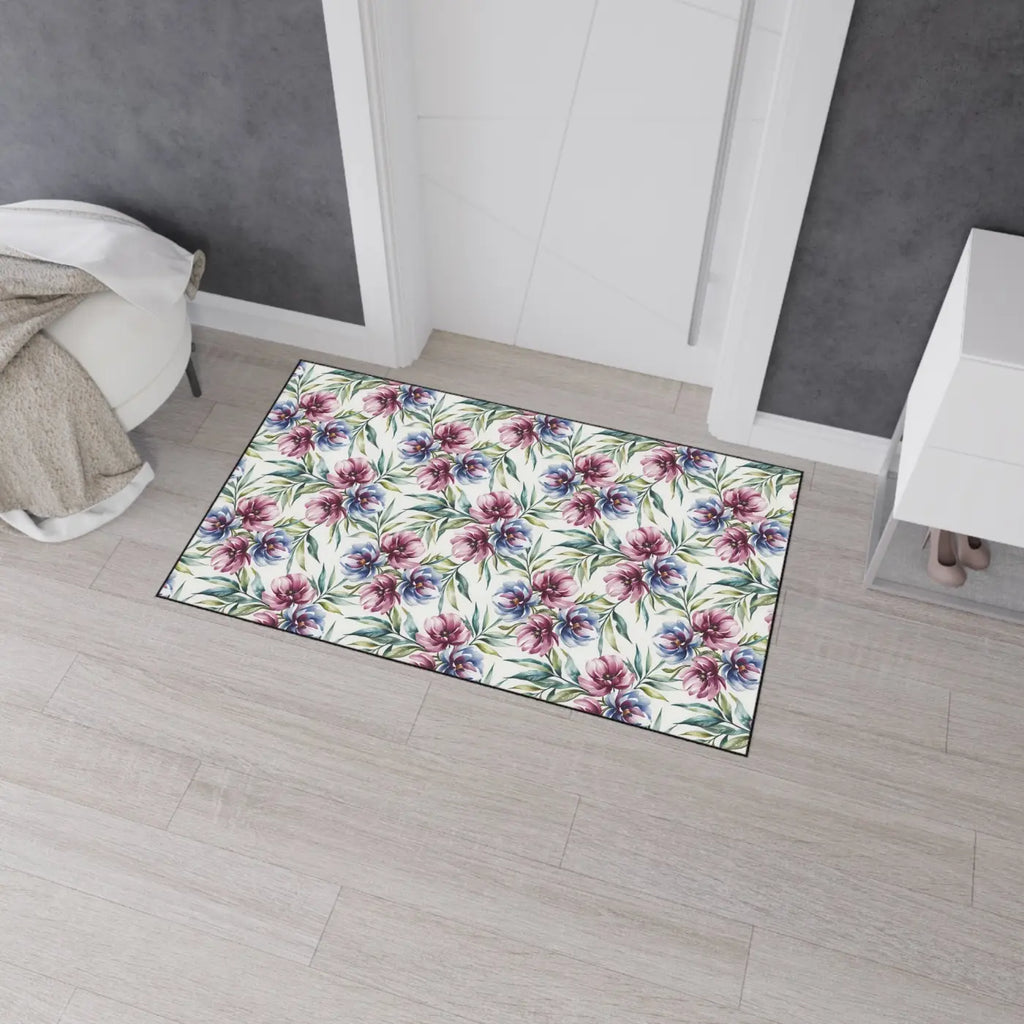 Floral Heavy Duty Floor Mat - Slip Resistant Kitchen - Dipaliz