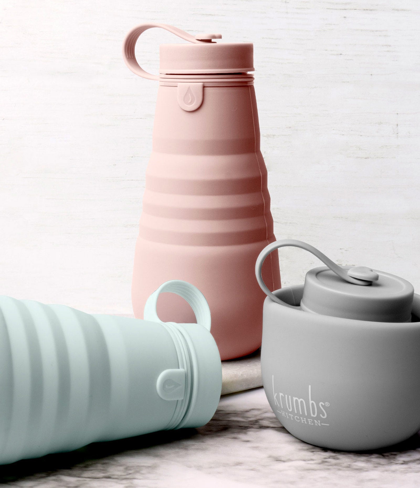 Krumbs Kitchen® Collapsible Silicone Water Bottle