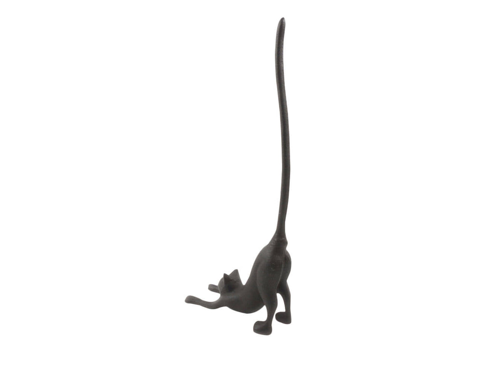 Cast Iron Yoga Cat Kitchen Paper Towel Holder 19""