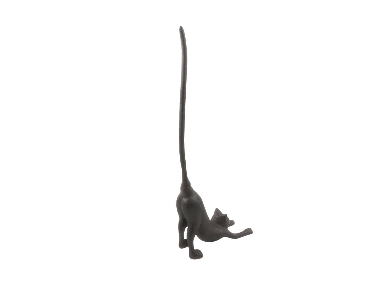 Cast Iron Yoga Cat Kitchen Paper Towel Holder 19""