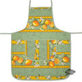 French kitchen apron - 100% cotton - Lemons green | Tissus Toselli