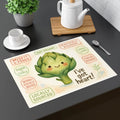 Whimsical Artichoke Placemat - Cotton Cute Kitchen Decor - Dipaliz